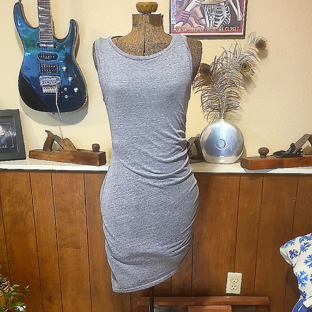 Leith Heather Gray Mini Dress - Picture 1 of 7